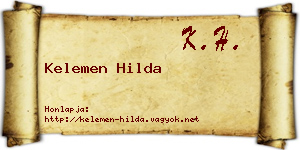 Kelemen Hilda névjegykártya